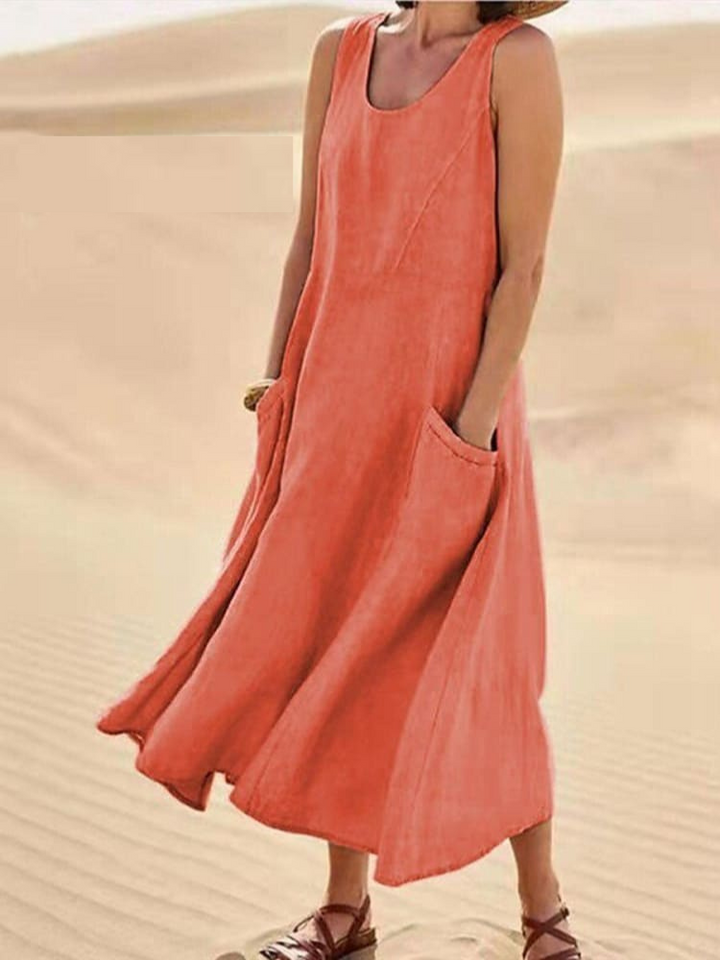 EMILY | ELEGANT SUMMER DRESS WITH BELLY COVERAGE